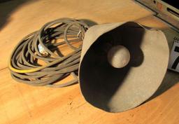 portable light with metal shade on 50' heavy cord