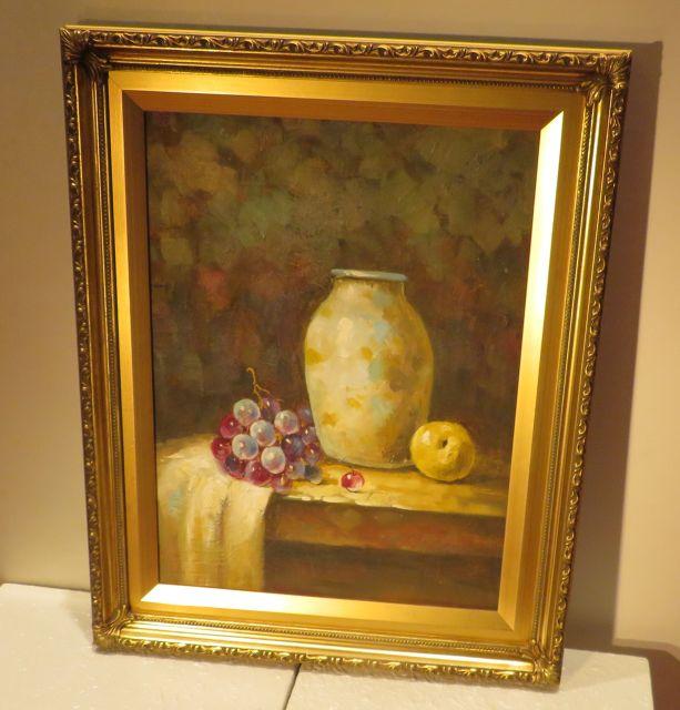 Framed Oil on Canvas  Still Life  20" x 16"