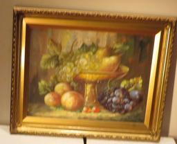 Framed Oil on Canvas  Still Life  16" x 20"