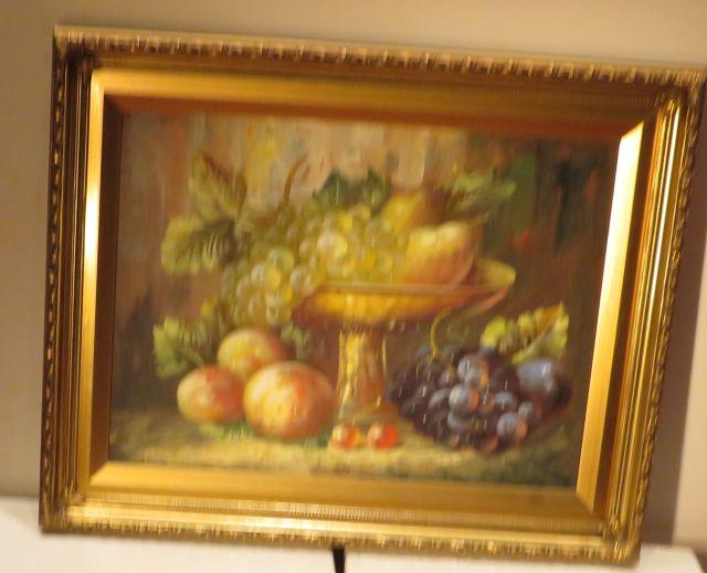 Framed Oil on Canvas  Still Life  16" x 20"