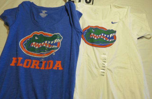 Florida Gator Women's Assorted tops Nike: (2)xl and Jordan: tee (1)xl and Colosseum: 1(xl)