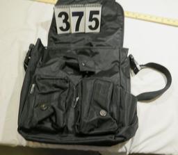 Black diaper bag with Gator liner and embroidered Gator head