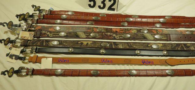 Assorted belts (1)size 28, (3) size 32, (3) size 34, (1) size 42, (1) size 44
