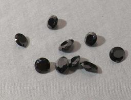 Cubic zirconia Black Oval 10mm x 12mm