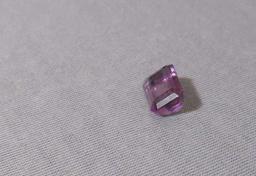 Amethyst Purple Emerald cut Faceted