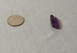 Amethyst Square end cushion Faceted 16.27mm x 12.82mm 11.28cts