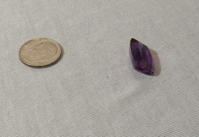 Amethyst Square end cushion Faceted 16.27mm x 12.82mm 11.28cts