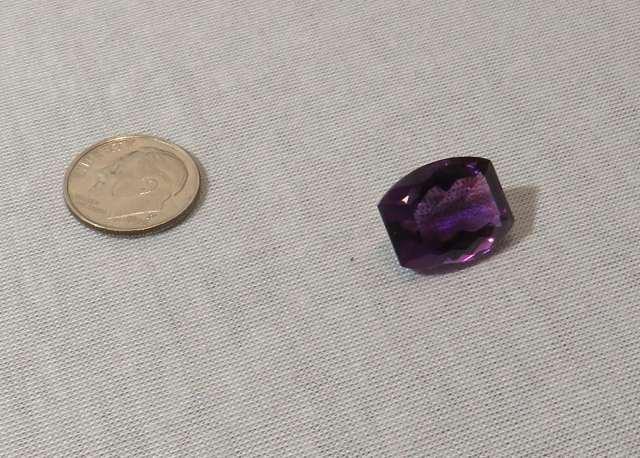 Amethyst Square end cushion Faceted 16.27mm x 12.82mm 11.28cts