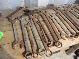 group of large end wrenches to 2"