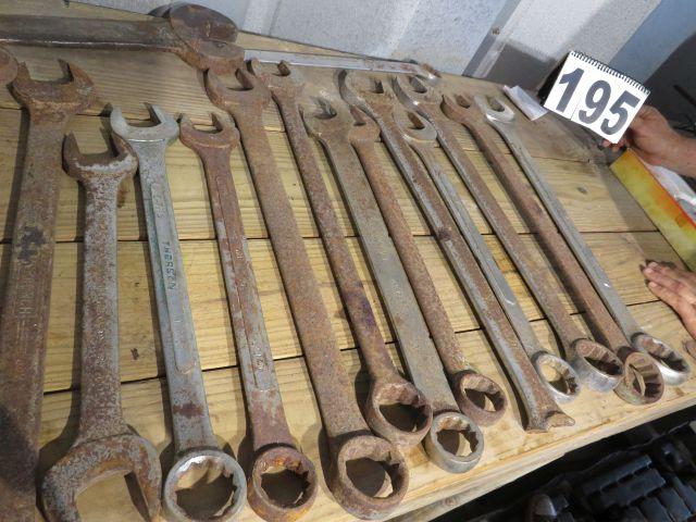 group of large end wrenches to 2"
