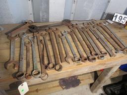 group of large end wrenches to 2"