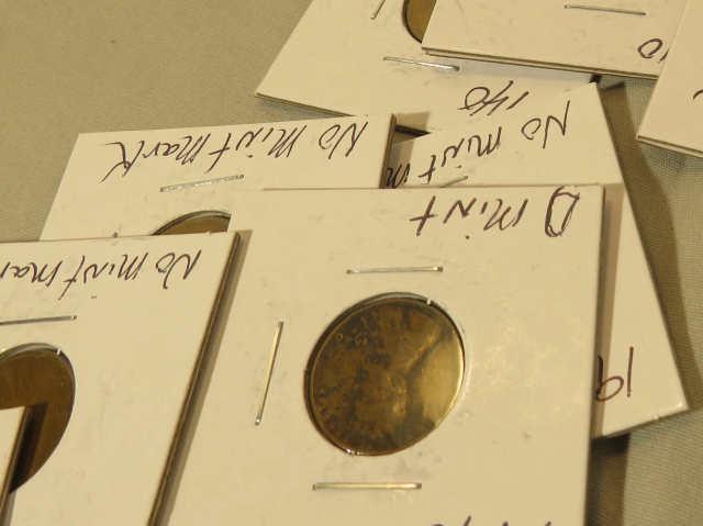 1940 wheat penny (1) s, (2) d, (20) no mint mark