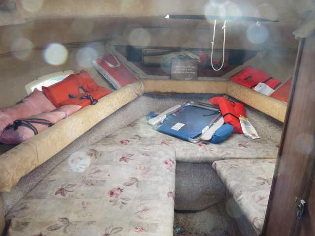 1981 25' SeaRay cabin cruiser with Mercruiser Bravo I/O and trailer