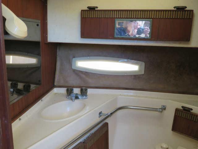 1981 25' SeaRay cabin cruiser with Mercruiser Bravo I/O and trailer