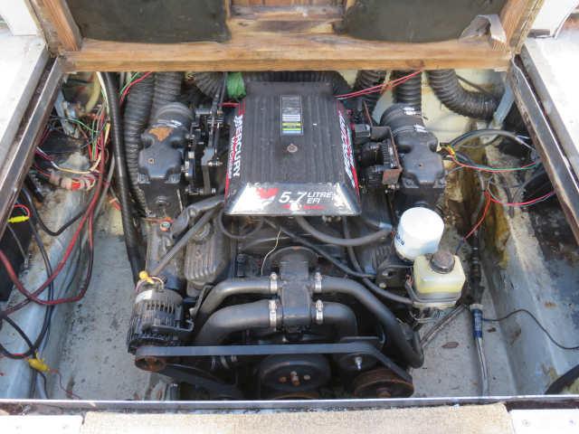 1981 25' SeaRay cabin cruiser with Mercruiser Bravo I/O and trailer