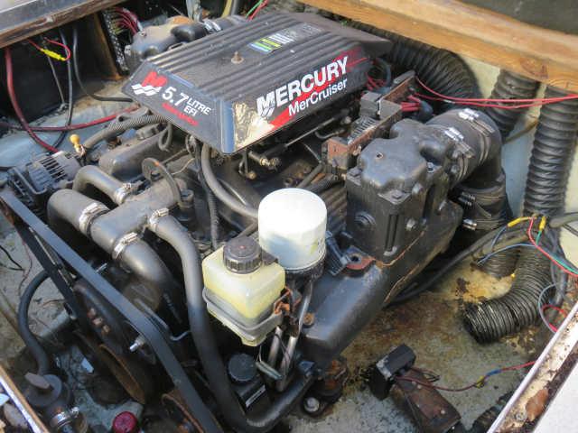 1981 25' SeaRay cabin cruiser with Mercruiser Bravo I/O and trailer