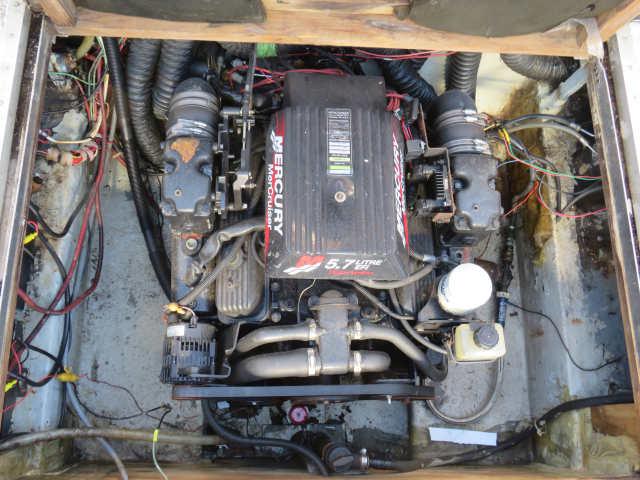 1981 25' SeaRay cabin cruiser with Mercruiser Bravo I/O and trailer
