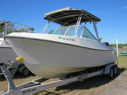 Aquasport 246 center console with trailer and Merc 250