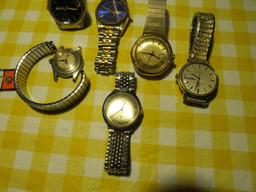 vintage wrist watches - Whitnaur, Timex, Omega
