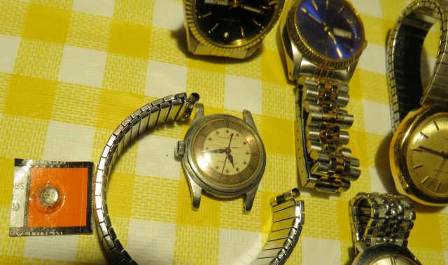 vintage wrist watches - Whitnaur, Timex, Omega