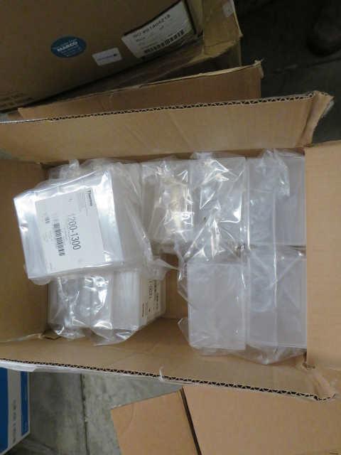 pallet of cases of mixed size  pill bottles and caps, syringes. Capsules, ,