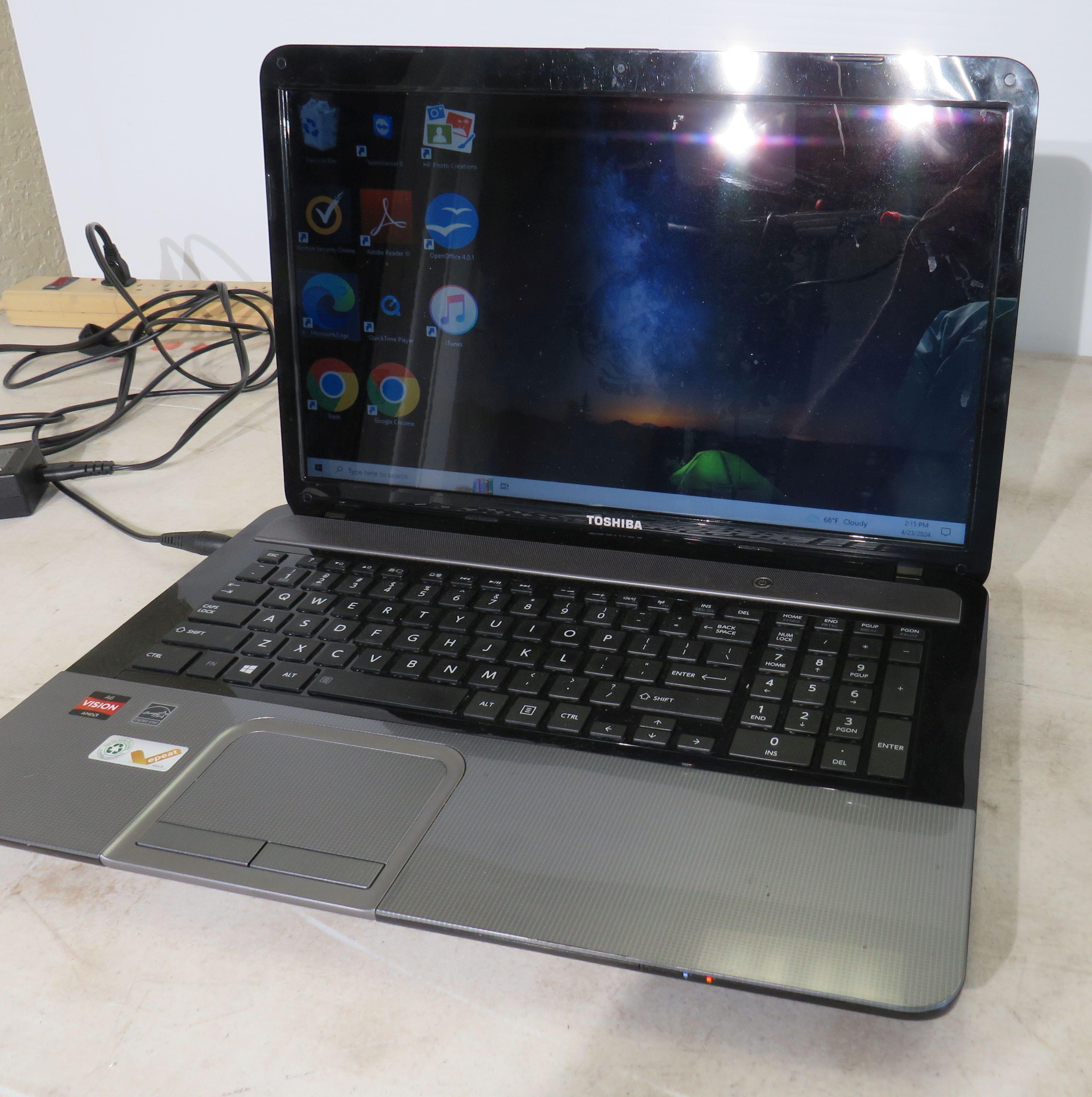 Toshiba Satellite L8750 Laptop with Windows 10.  AMD A6-4400M APJ processor, Radeon 2.70 ghz graphic