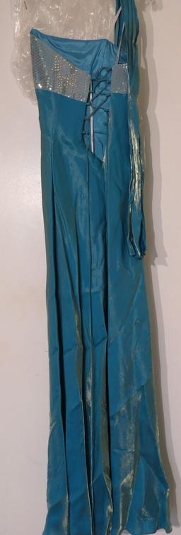 new Faviana Aqua Blue Prom Dress (Size 7/8)