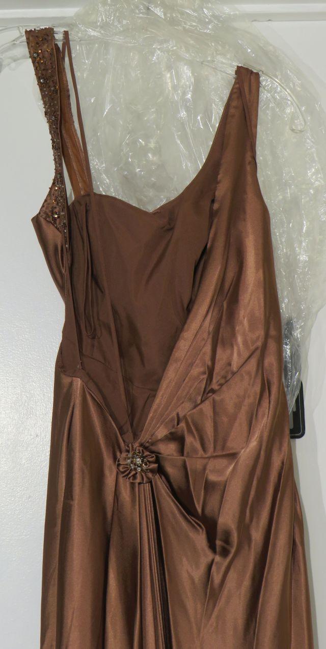 new Faviana Bronze Prom Dress (Size 8)