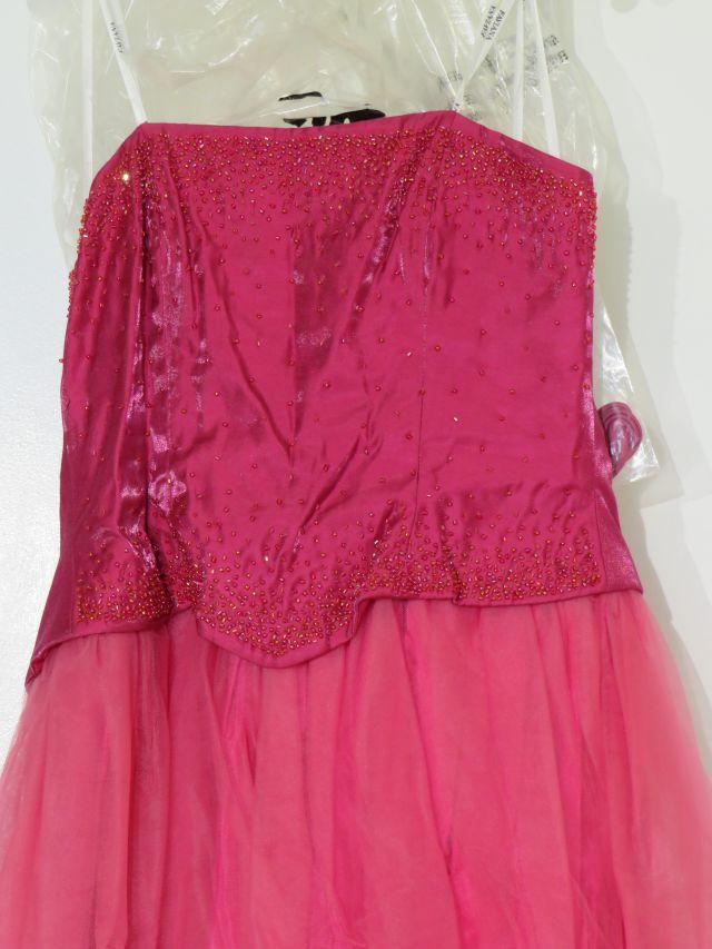 new Faviana Pink with Sheer overlay Prom Dress (Size 7/8)