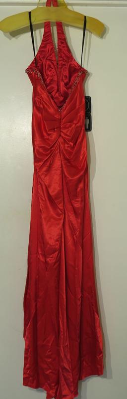 new Riva Designs Red w/ Pink gems Prom Dress (Size 6)