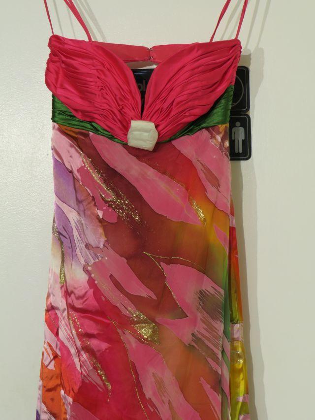 new Riva Designs Multi colored Strapless prom Dress (Size 6)