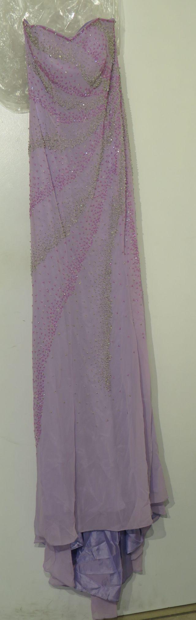 new Riva Designs Lilac & Sliver Prom Dress (Size 6)