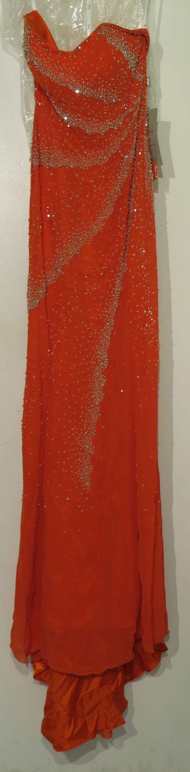 new Riva Designs Tangerine Prom Dress (Size 6)