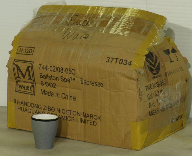 M Ware Ballston Spa 3 oz Espresso Cups ( Gray Speckled)