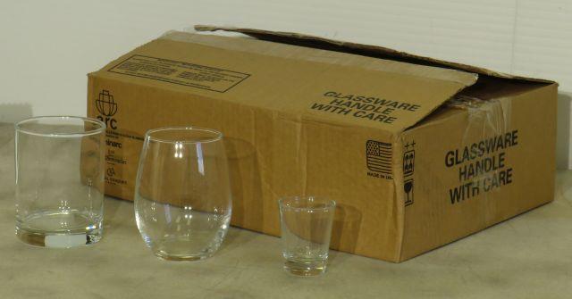 Box of mixed glasses