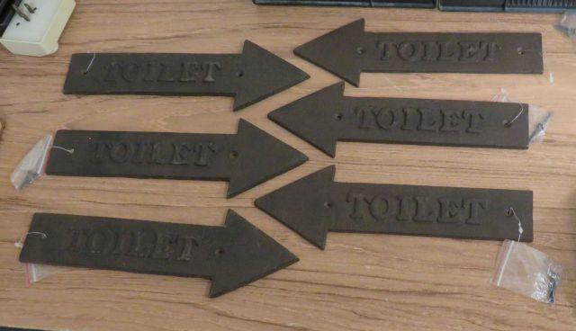 Cast Iron Toilet Signs (NEW)