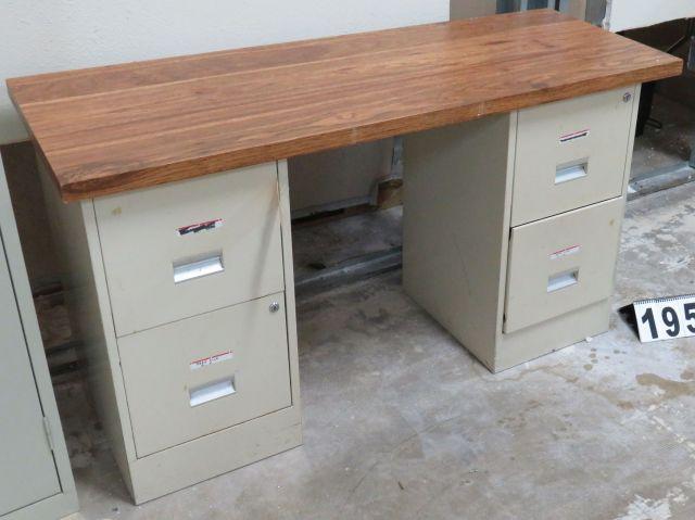 Double File Drawers with Desk Top