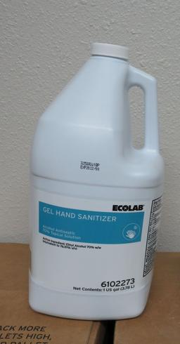 Ecolab Gel Hand Sanitizer, 1 Gal. Jugs