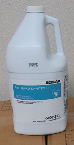 Ecolab Gel Hand Sanitizer, 1 Gal. Jugs