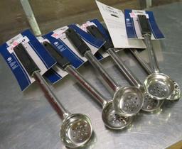 Winco 1 oz Solid Food portion control perforated stainless spoons