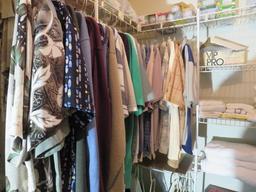 Mixed vintage clothes, towels and bedding
