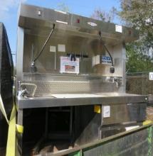 Stainless steel lighted sink for outdoor or patio use.  60" wide x 29" deep x 78" high . This sys...