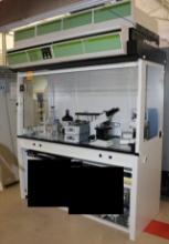 Captair filtered ventilated hood  XLS714 and open steel work stand  (work area 70" wide x 30" dee...