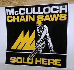 McCulloch Chain Saw SST sign
