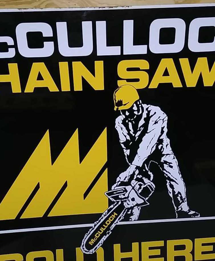 McCulloch Chain Saw SST sign