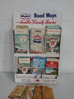 Mobil road map tin display and maps