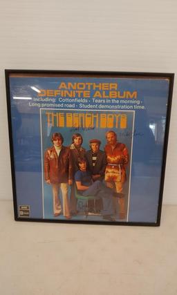 Framed,autographed Beach Boy's album