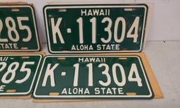 3 Pair Hawaii License Plates in Paper
