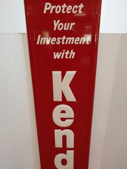 SST NOS Kendall embossed self framed sign