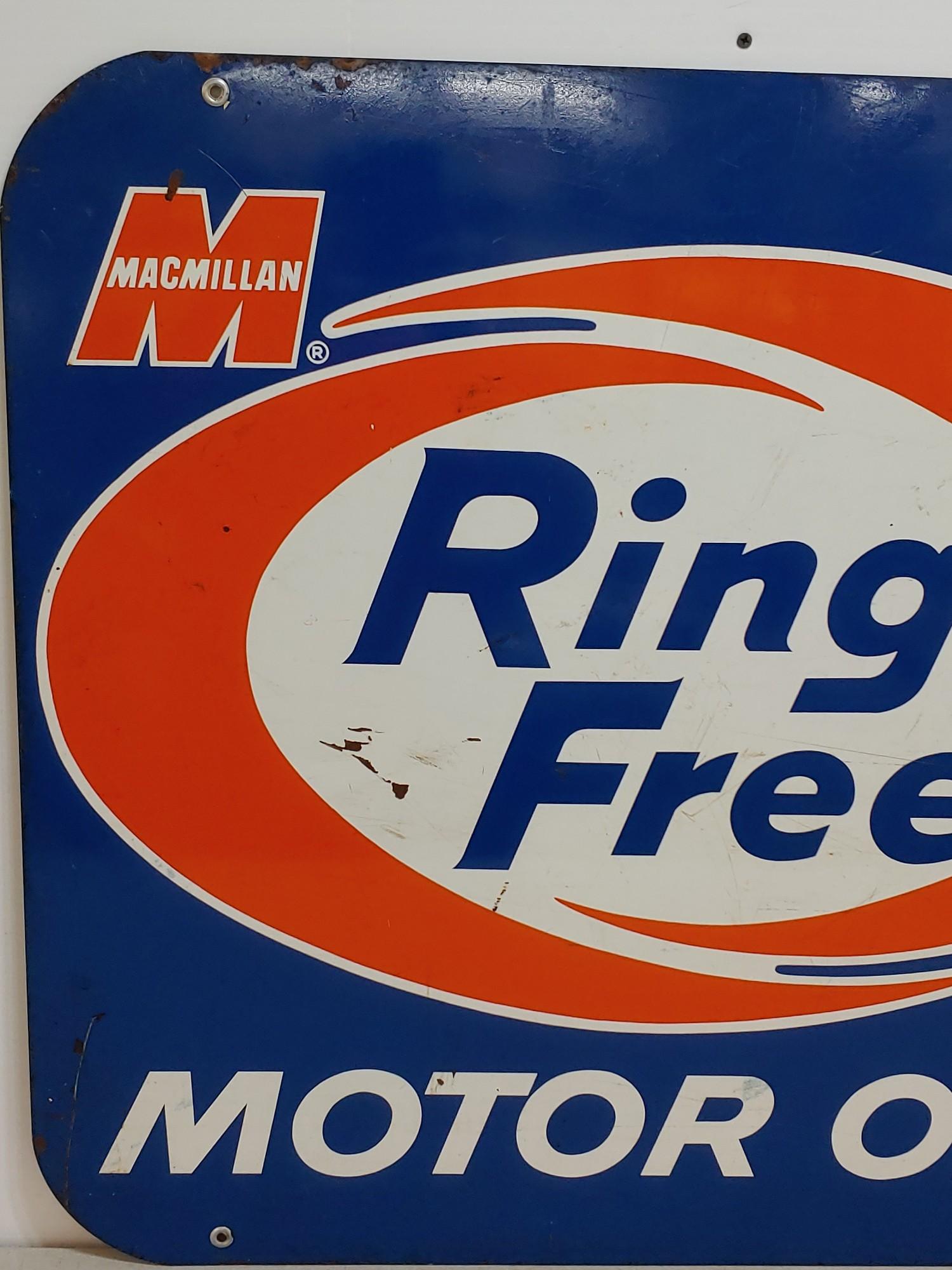DST Macmillan Ring Free Oil sign